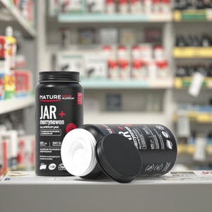 Bouteille en aluminium noir mat avec anneau de traction pour capsules de suppléments, boîte de conteneur métallique de qualité alimentaire, emballage - Product Image 2