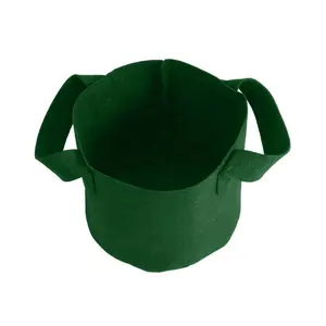 Wholesale 1 3 5 7 10 20 30 Gallon Green Felt Polyester Pots Garden Plant Grow Bags