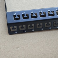Panel Patch Kosong 1U 19 Inch 48 Port untuk Rak, Panel Patch Kosong untuk Kabel Jaringan UTP Cat5e Cat6 Cat6a
