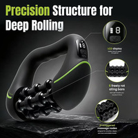 Masseur Percussif Rechargeable à Rouleaux 8 Niveaux 2000mAh avec Écran LCD pour Détendre les Muscles Raides