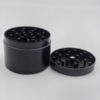 Broyeur à épices en métal manuel en alliage de zinc de 50 mm (2 pouces) avec logo personnalisé, 4 pièces, broyeur à herbes, accessoires pour fumer