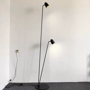 Đèn sàn hai đầu hiện đại tối giản màu đen nhiệm vụ ánh sáng để đọc và ánh sáng xung quanh - Product Image 4