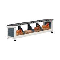 Nichoirs à 4 compartiments Boîtes de ponte en bois pour poules, canards, volailles, cages pour animaux de compagnie avec 4 trous.