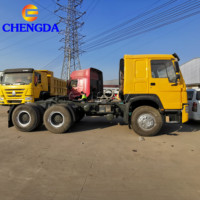Tracteur d'occasion Sino Howo de 40 tonnes 375hp diesel camions à cheval remorque tête camion utilisé camion à vendre