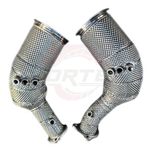 ท่อไอเสียสแตนเลส Vortex SS304 พร้อมแผ่นกันความร้อน สำหรับ Audi RS5 B9 B9.5 2.9T TFSI ปี 2018-2024 - Product Image 1