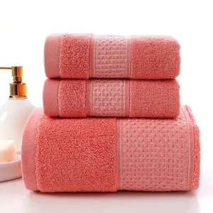 diamond mesh Cotton Bath Towel set 70*140 Six color merchant super Bath Towel with gift set box