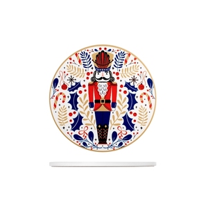 Christmas Nutcracker Ceramic Trivet Holiday Decorative Heat Resistant <b>Table</b> Protector - Product Image 1