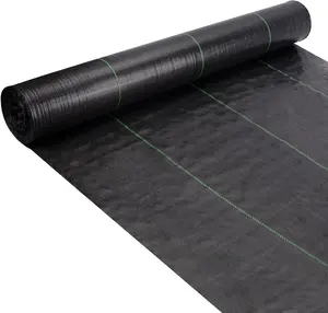 Tarım için UV stabilize 100% PP/PE dokuma kumaş kaliteli siyah peyzaj ot bariyer mat