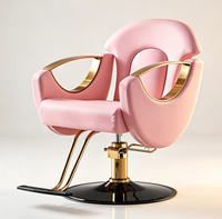 Chaise de barbier élégante à dossier creux, best-seller, pour salon de coiffure