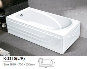 Fanwin 3 años personalizado de piedra Artificial moderno cuadrado 2 de falda bañera alcoba, habitación 48 pulgadas bañera independiente - Product Image 2