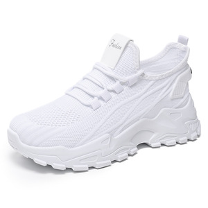 Baskets <span class=keywords><strong>d</strong></span>'Été Grande Taille <span class=keywords><strong>pour</strong></span> <span class=keywords><strong>Femme</strong></span>, Chaussures à Talons Hauts en Maille Tissée Souple avec Laçage et Bouche Peu Profonde - Product Image 5