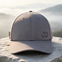 Casquette HS40 Premium unisexe découpée au laser, perforée, imperméable, 6 panneaux, visière incurvée, logo en silicone minimaliste personnalisé pour la randonnée et le surf