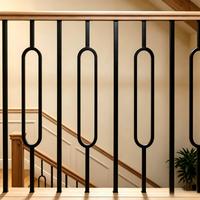 Balustres en fer forgé DVN, style villa américaine, ovales noirs creux, pour escaliers intérieurs, 1/2''*44'', meneaux d'escalier métalliques