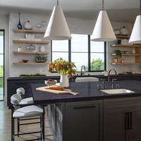Comptoir de cuisine en quartz moderne à prix d'usine, dalle de quartz pour comptoirs de cuisine