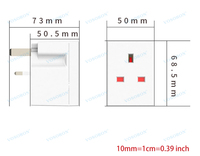 Adaptateur de prise triple 3 voies-Adaptateur de prise d'extension multi-prises-Rallonges de prise 3 broches UK 250V 13 Amp, pour la maison