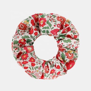 New Design Christmas <b>Hair</b> Accessories Red Green Flower Bow Knot Large <b>Hair</b> Ties Polyester Girls Women Bow <b>Scrunchies</b> - Product Image 2