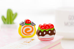 Forniture scolastiche regali di compleanno per bambini kawaii cartoon cute donut cake eraser - Product Image 6