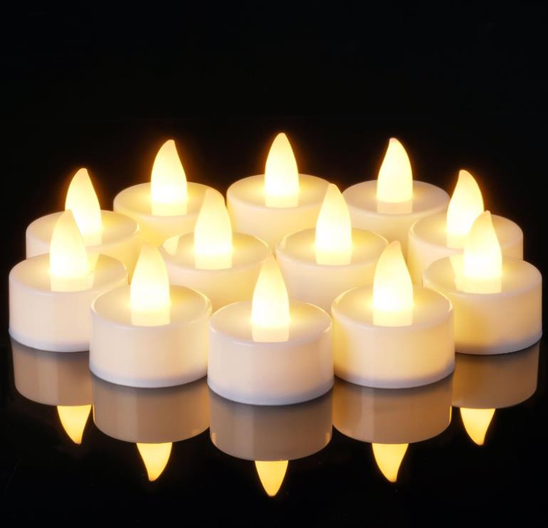 ไฟฟ้า Flameless เทียน LED ไฟชา Votive Tealight ฮาโลวีนงานศพคริสต์มาสงานแต่งงานตกแต่งตารางหัวใจทรงกลม