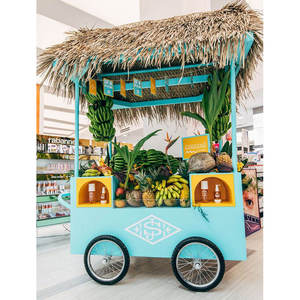 Customized Candy Tropical Fruit Display Mobile <strong>Food</strong> <strong>Cart</strong> 200 Units Capacity 2/4 Wheels <strong>Indoor</strong>/Outdoor Use Wedding Use E-Candy - Product Image 1