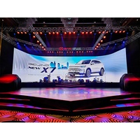 Système complet de mur vidéo LED P3.91 Never Black pour extérieur, écran flexible incurvé pour location, panneau d'affichage de scène P4 IP65, garantie 5 ans