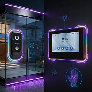 Vidéophone professionnel à 2 fils pour maison avec commutation jour/nuit et protection contre la foudre pour villas haut de gamme - Product Image 1