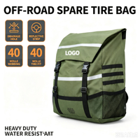 Sangle de compression pour sac de rangement de roue de secours avec boucles à dégagement rapide pour un montage sécurisé de l'équipement sur le véhicule, construction résistante aux intempéries