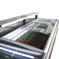 Armoire de congélation commerciale à ouverture supérieure combinée avec un congélateur d'îlot profond, équipement de réfrigération horizontal