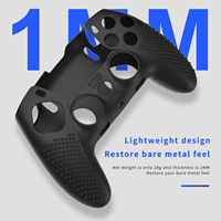 Coque en silicone antidérapante et ensemble de capuchons de boutons pour manette PS5 DualSense Edge, protection pour manette PS5 Eite, poignées pour joysticks
