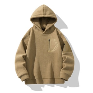 Sweat-shirt à capuche oversize uni pour homme personnalisé, logo brodé, technique de lavage, sweat-shirts pour la saison hivernale - Product Image 3