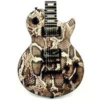 Guitare électrique en acajou de style Les Paul, édition limitée, Eastern Music Hardluck Kings BOSSMAN SNAKESKIN BOOTS, avec étui rigide