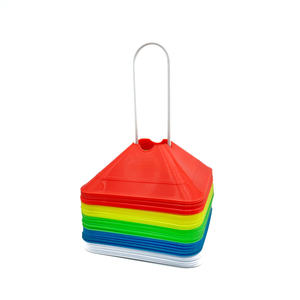 Vente en gros Marqueur d'entraînement d'agilité carré multicolore Cône de football et équipement de football à disque PE souple - Product Image 1