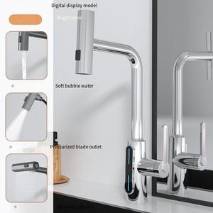 Grifo de dibujo directo de fábrica, grifo de cocina de cobre, pantalla digital inteligente LED, lavabo de verduras, agua fría y caliente - Product Image 5