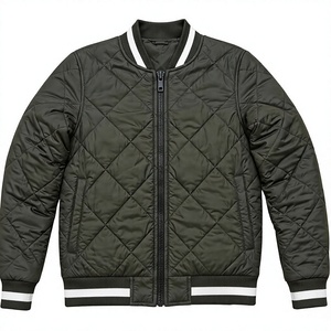 Chaqueta Bomber Clásica para Hombre de Alta Calidad al por Mayor OEM, Chaqueta Bomber Negra de Estilo Holgado de Alta Calidad - Product Image 3