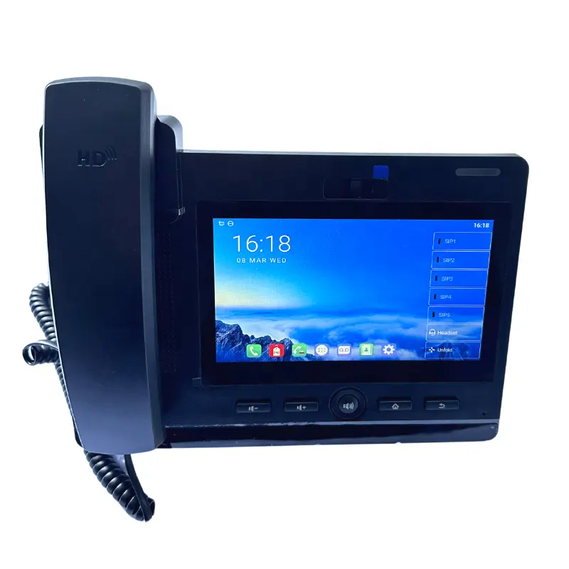 Téléphones de bureau SIP Vidéo IP VoIP Produits de téléphone Android Système de téléphones Wifi sans fil pour les hôtels de bureau