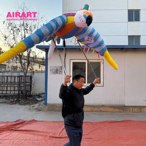 Marioneta de Pájaro Loro Inflable Colorida para Publicidad y Espectáculos Circenses - Product Image 2