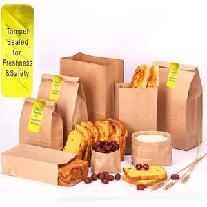 Etiquetas de Seguridad para Alimentos con Sello de Seguridad, Rectangulares, Autoadhesivas, con Lámina Dorada, para Frescura y Seguridad, Uso Industrial - Product Image 4