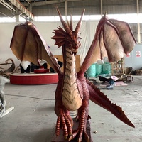 Real Animatronic Western Dragon Pattern Steel Flying Simulation Activité intérieure Centres commerciaux Trampoline Parks