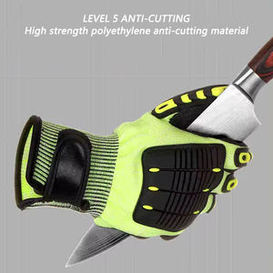 Anti EN388 4X43DP TPR arena nitrilo recubierto resistente a cortes seguridad trabajo mecánico guantes de alto impacto - Product Image 2