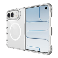 Coque de téléphone magnétique transparente résistante à l'usure pour iPhone Duo, protection anti-chute, coque fine en TPU+PC, vente chaude