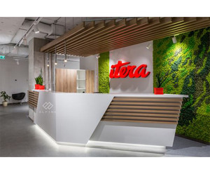 De madera de muebles de salón <span class=keywords><strong>restaurante</strong></span> recepción con luz led - Product Image 3