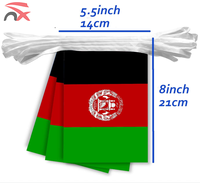 Drapeau de pays personnalisé drapeau de vacances en polyester national chaîne afghan drapeau de bruant pour la décoration