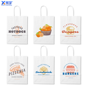 Biểu Tượng Tùy Chỉnh 100Pcs Kraft Giấy Mua Sắm Quà Tặng Túi Với Xử Lý Bên Quà Tặng Túi Quần Áo Bao Bì Mua Sắm Túi Ống Đồng In Ấn - Product Image 4