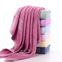 Serviette de toilette unie en bambou/coton, super absorbante, douce, écologique, antimicrobienne, pour hôtels, spas, salles de bain et usage domestique (vente en gros)