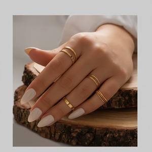 Trending minimalista gotico Vintage in titanio anelli con teschio aperto - Product Image 2