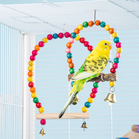 Balancelle à perles arc-en-ciel pour oiseaux, jouet pont suspendu pour perroquet, accessoires pour perroquets à mâcher et à gratter