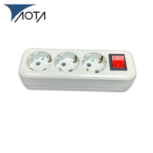 廉价欧式延长线插座，带圆形电源板和电涌保护器 - Product Image 4