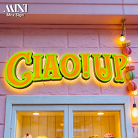 Lettres lumineuses personnalisées en acrylique gravées, logo d'entreprise, décoration murale, résistantes à l'eau, écologiques