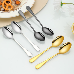 Juego de cucharas de café de lujo chapadas en oro de acero inoxidable personalizadas de fábrica, 12 Uds. - Product Image 1