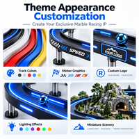 Nouvel Arrivage : Circuit de Course de Voitures en Marbre Circulaire avec Système Intelligent de Jeu Lumineux à LED, Thème Logo Couleur Personnalisé