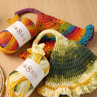 Fil à tricoter d'usine 8 brins épais en gros, mélange de fils pour bébé, crochet à main, couleurs personnalisables
